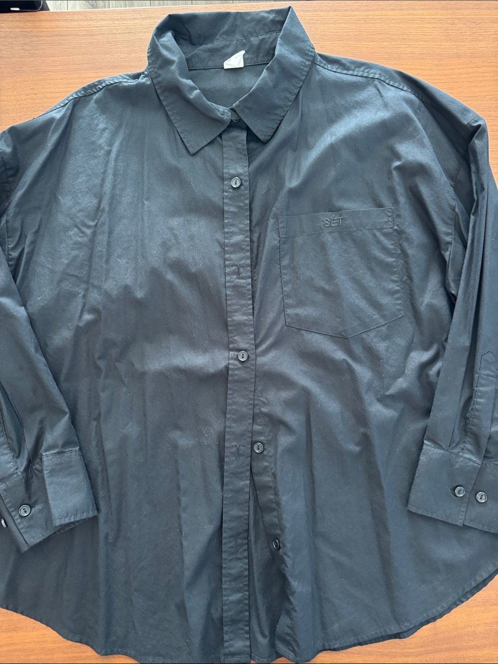 SET Active women’s Black Long-Sleeve Button-Up Shirt